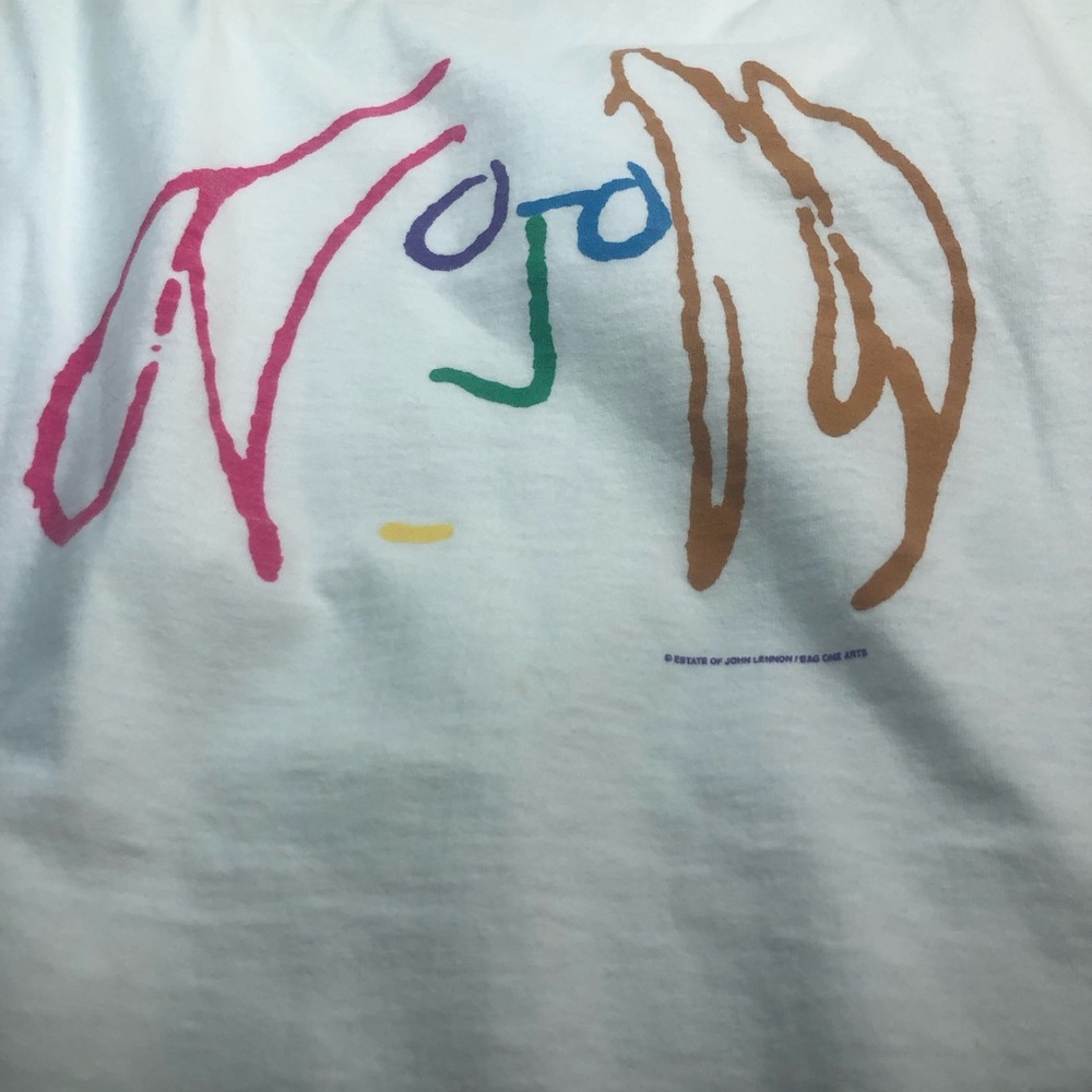 John Lennon Estate Art Tee double sided, large image on back Oneita Tag Cotton - Picture 11 of 16